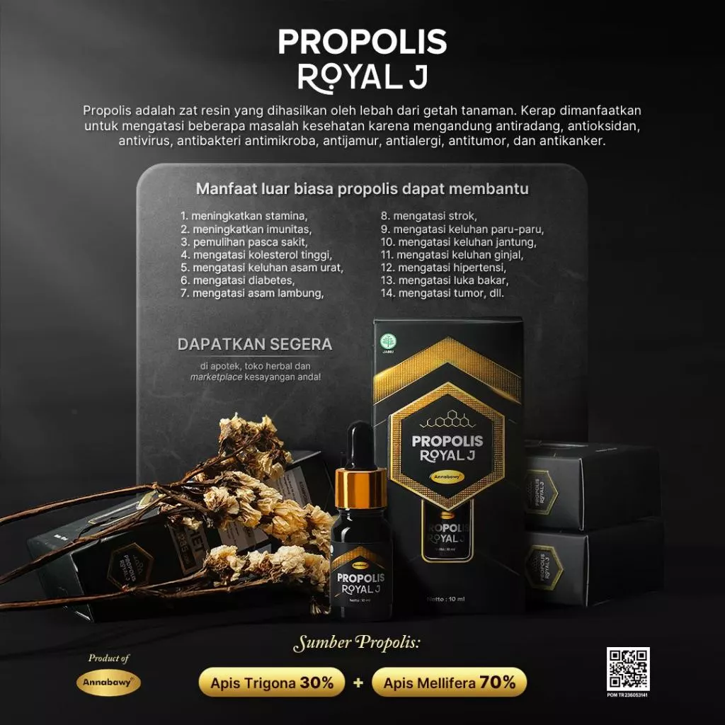 Propolis Royal J 10ml Annabawy - Propolis Premium Suplemen Kesehatan Alami Isi Lebih Banyak - Image 5
