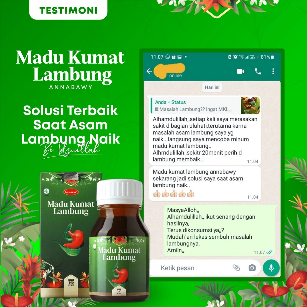 Madu Kumat Lambung Annabawy 350gr - Obat Herbal Solusi Atasi Asam Lambung dan Maag Kronis - Image 7