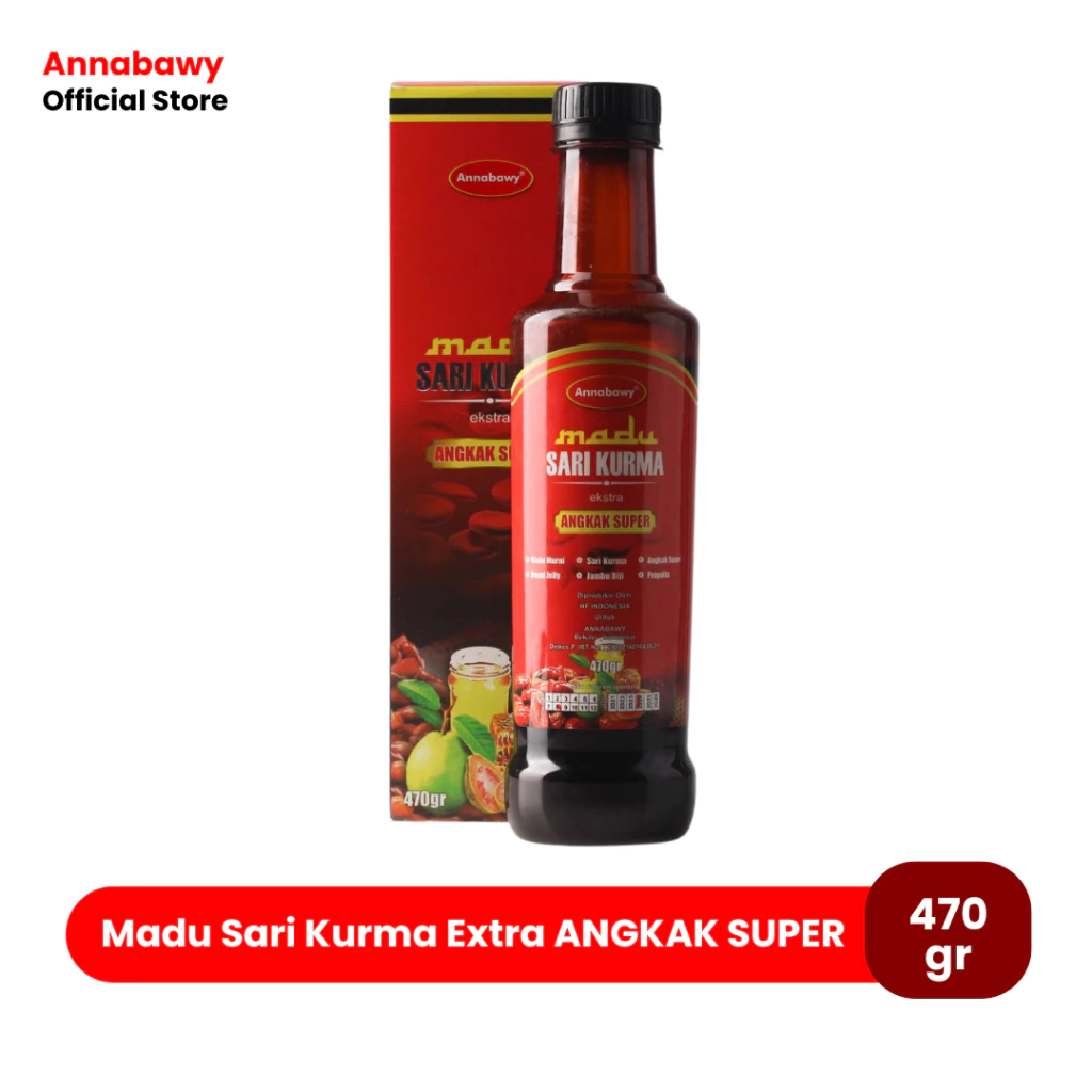 Madu Sari Kurma Ekstra Angkak Super 470gr Annabawy Bantu Naikkan Trombosit dan Turunkan Demam