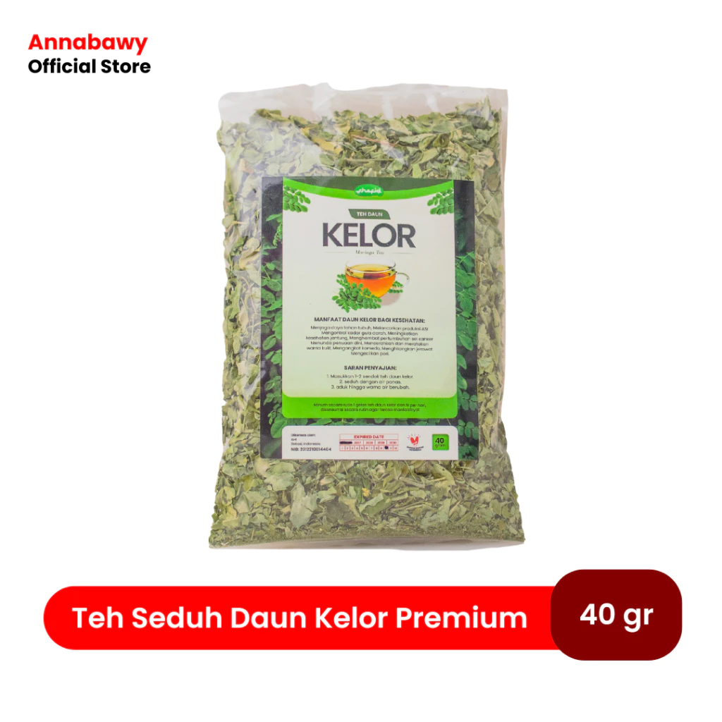 Teh Seduh Daun Kelor Kering Premium 40gr Tanpa Campuran 100% Alami Organik