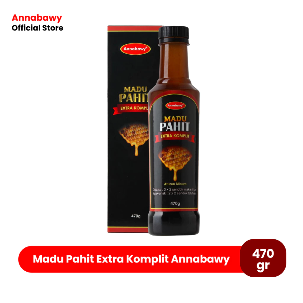 Madu Hitam Pahit Annabawy Extra Komplit 470gr - Suplemen Kesehatan Untuk Daya Tahan Tubuh