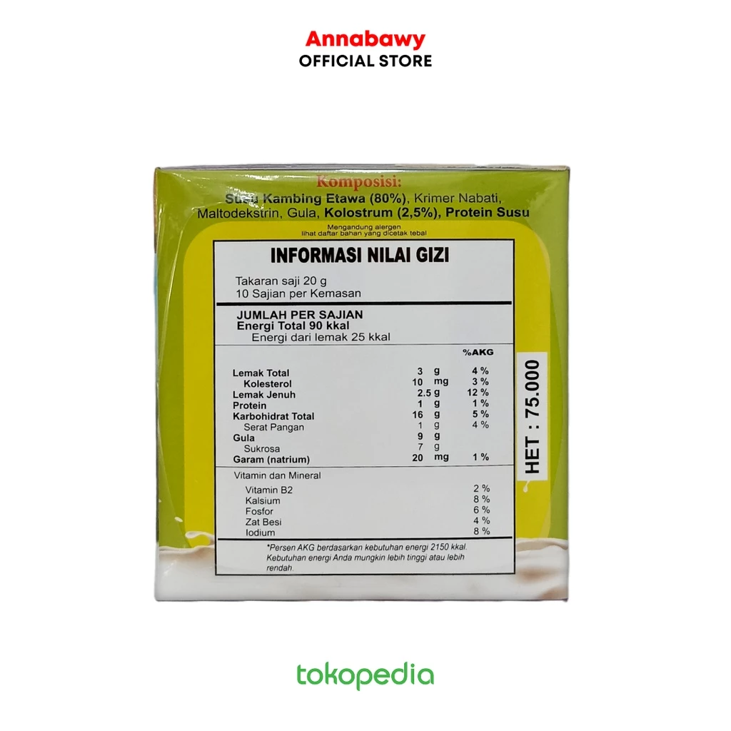 Susu Kambing Etawa D.A - Kandungan Susu Kambing Etawa 80% Plus Kolostrum Baik Untuk Imunitas Tubuh & Bantu Atasi Masalah Gangguan - Image 3