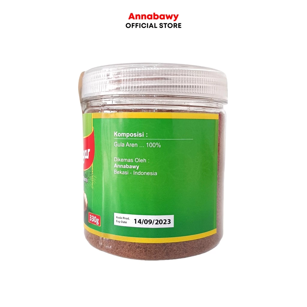 Gula Aren Bubuk 330 gr Annabawy - Palm Sugar Organic / Gula Aren Organik / Gula Semut ORIGINAL TANPA CAMPURAN - Image 2