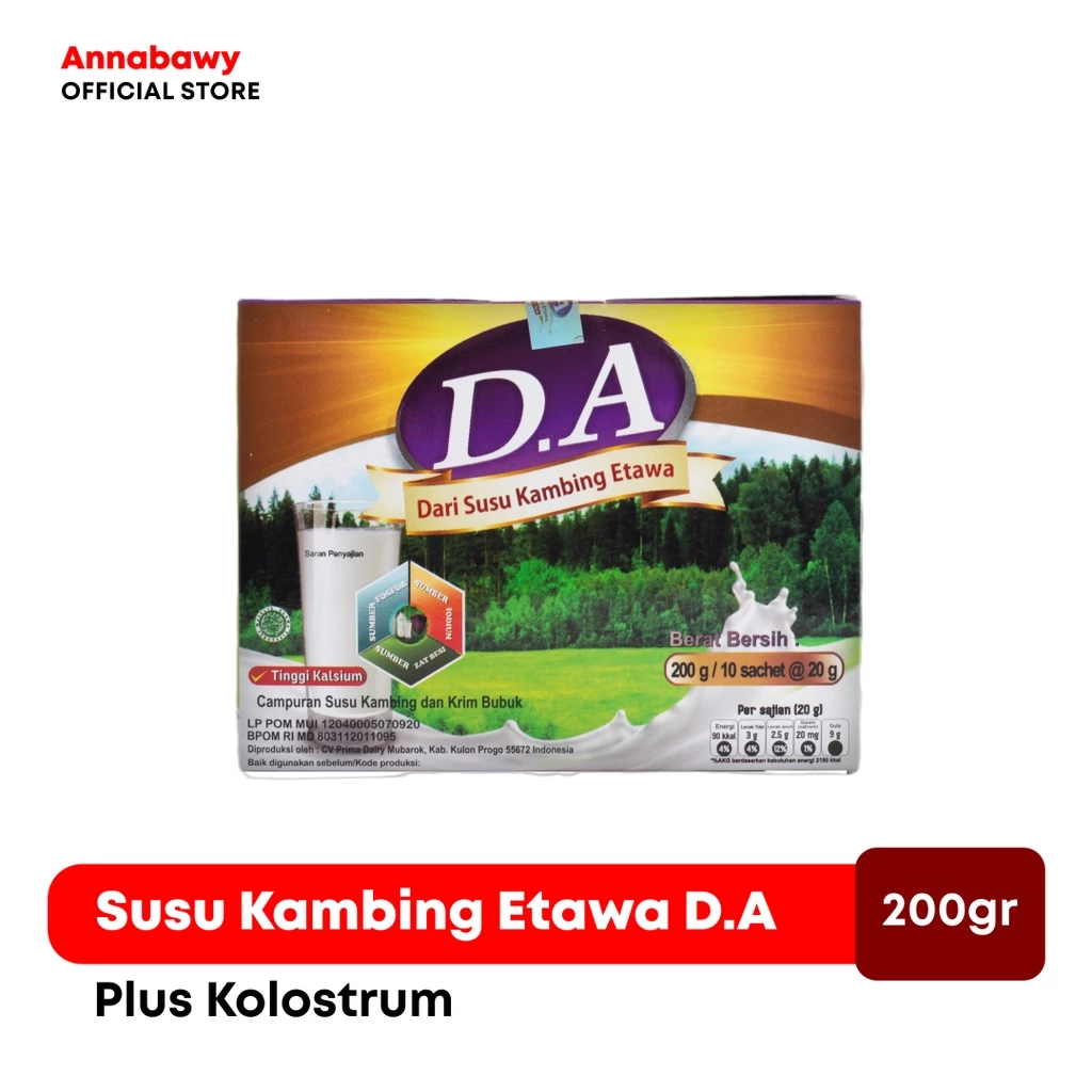 Susu Kambing Etawa D.A - Kandungan Susu Kambing Etawa 80% Plus Kolostrum Baik Untuk Imunitas Tubuh & Bantu Atasi Masalah Gangguan