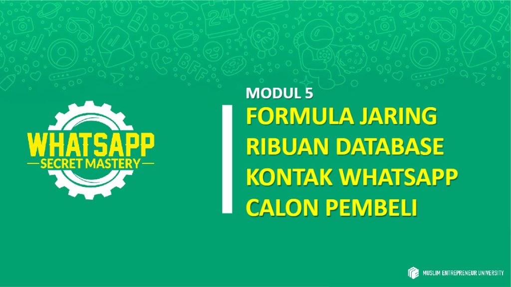 Modul 5 WSM Formula Jarin Ribuan Kontak Whatsapp Calon Buyer