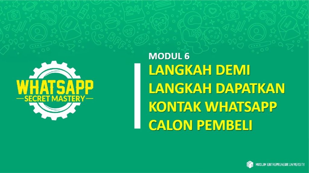 Modul 6 WSM: Langkah Mendapatkan Kontak Whatsapp